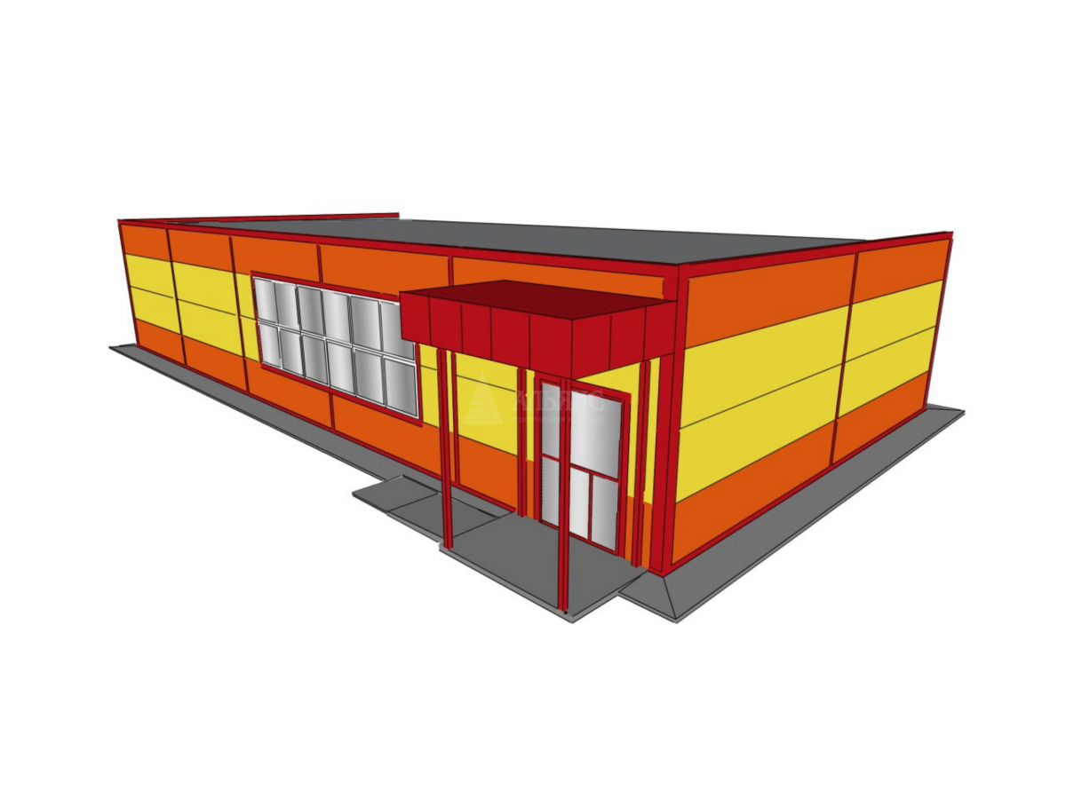 3D визуализация Магазин из сэндвич-панелей - фото 5