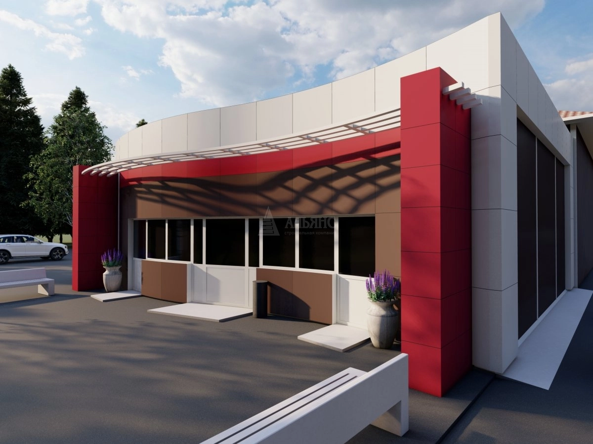 3D визуализация Шиномонтаж из сэндвич панелей - фото 2