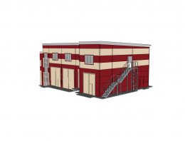 СТО с административными помещениями в г. Котельнич из сэндвич-панелей, построенная компанией Альянс - СТО с административными помещениями в г. Котельнич, СТО с административными помещениями площадью 575 кв.м.