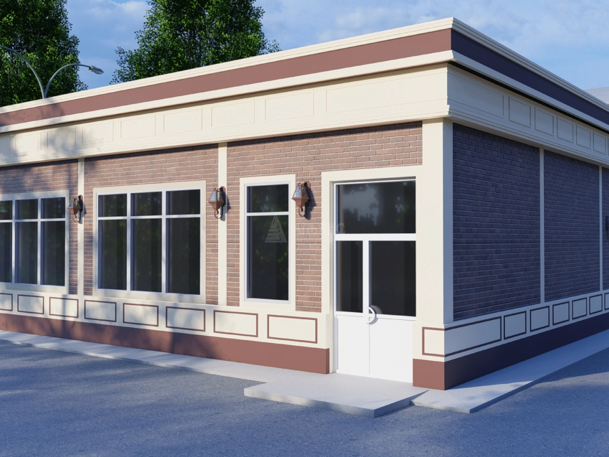 3D визуализация Магазин из сэндвич-панелей - фото 2