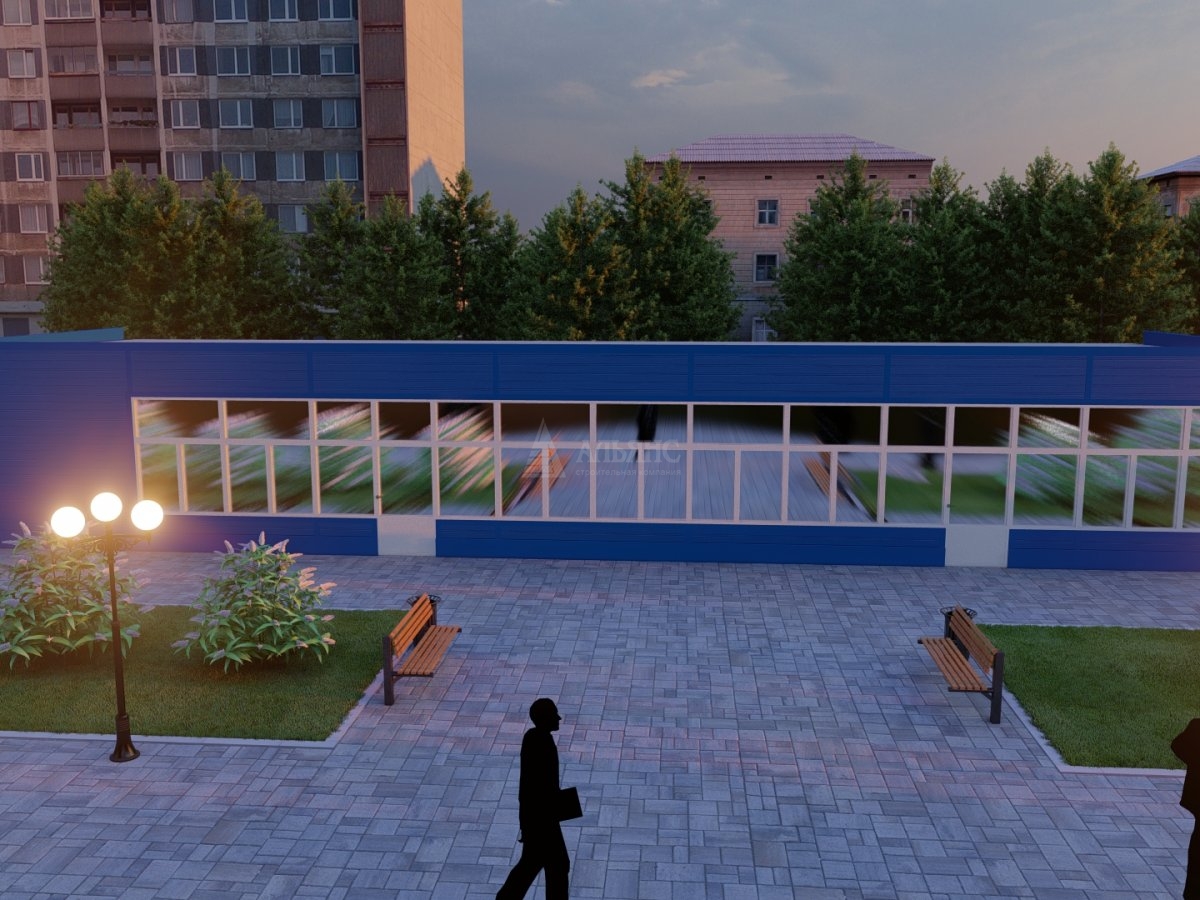 3D визуализация Проект павильона из сэндвич-панелей - фото 6